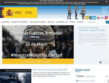 Tablet Screenshot of defensa.gob.es